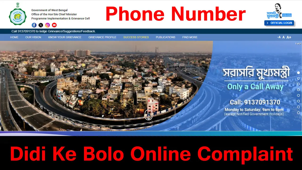 Didi Ke Bolo – Portal Registration, Phone Number, Whatsapp & Contact Number @cmo.wb.gov.in Status