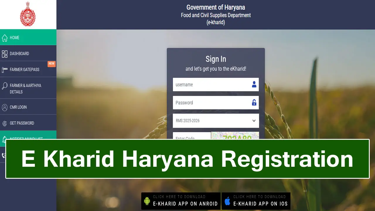 E Kharid Haryana Farmer Registration 2025 : Farmer Record, ई खरीद हरियाणा पंजीकरण @ekharid.haryana.gov.in Login