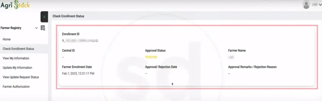 Rajasthan Farmer ID Enrollment Status Check