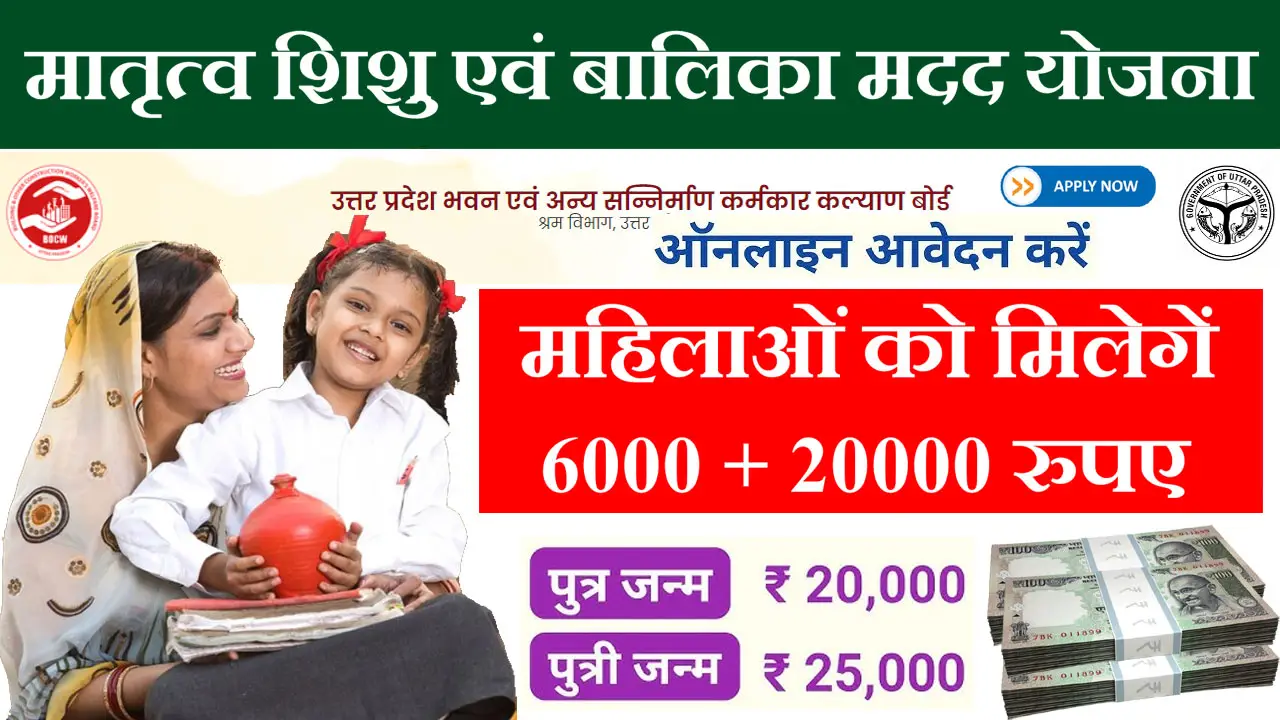 मातृत्व शिशु एवं बालिका मदद योजना 2025 ऑनलाइन आवेदन : आवेदन फॉर्म PDF, लाभ, पात्रता व दस्तावेज जानें