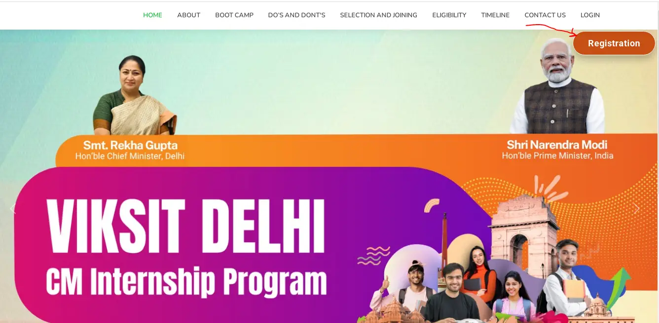 Viksit Delhi CM Internship Program Portal 2025