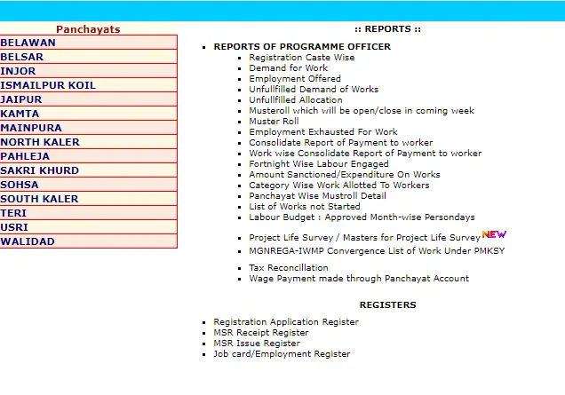 Nrega Job Card List Bihar