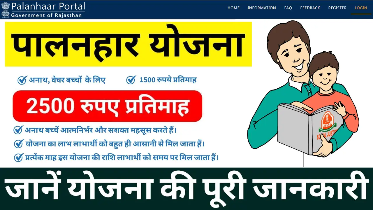 राजस्थान पालनहार योजना 2025 ऑनलाइन आवेदन : Form PDF, स्टेटस, दस्तावेज व पात्रता - Palanhar Yojana