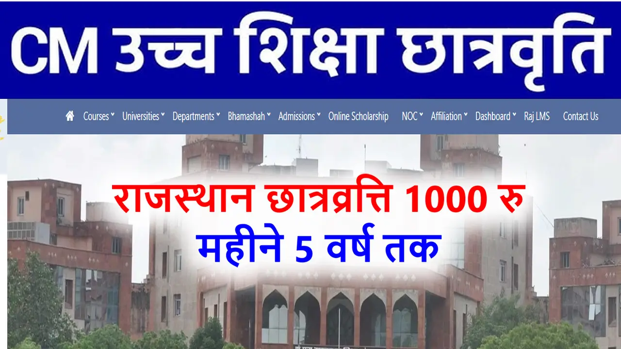मुख्यमंत्री उच्च शिक्षा छात्रवृत्ति योजना 2025 - Mukhyamantri Uchch Shiksha Chhatravritti Form Kaise Bhare