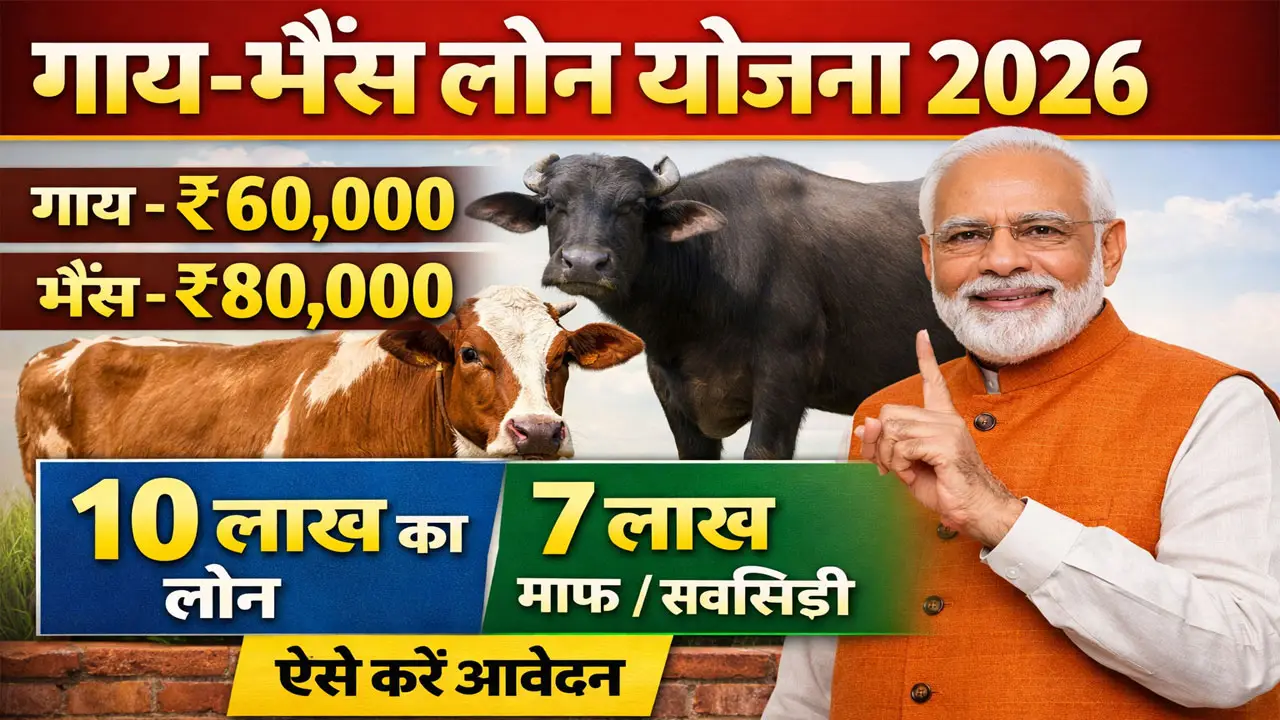 गाय-भैंस लोन योजना 2026 आवेदन फॉर्म, पात्रता, ब्याज दर और लोन कैसे मिलेगा – Gaay Bhains Loan Yojana Form PDF