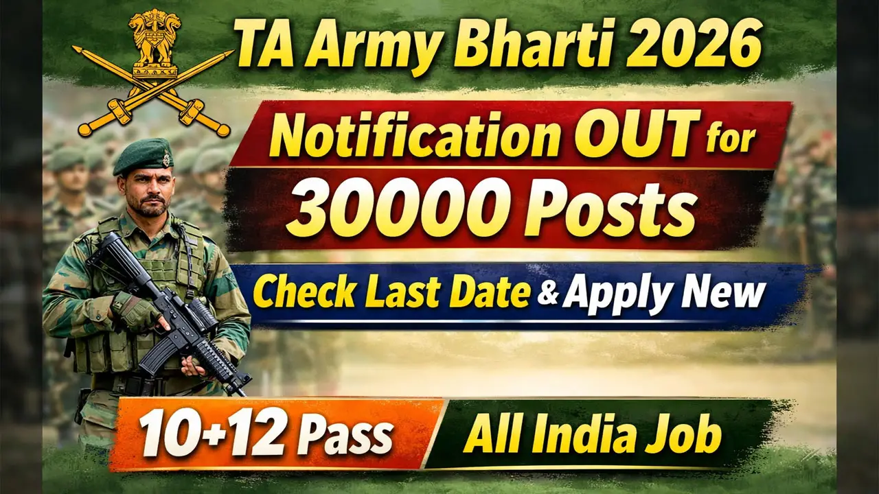 TA Army Bharti 2026 Online Form Date | Notification PDF, 30000 Posts, Apply Online - टीए आर्मी भर्ती 2026 ऑनलाइन फॉर्म शुरू